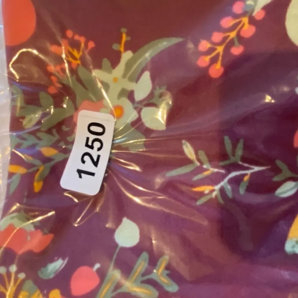 1250 LuLaRoe Leggings Size OS Maroon Orange Floral Abstract Print New